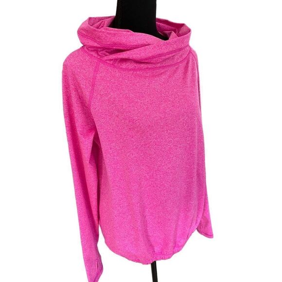 90 Degrees by Reflex hot pink polyester spandex cowl neck top size S - Picture 4 of 5